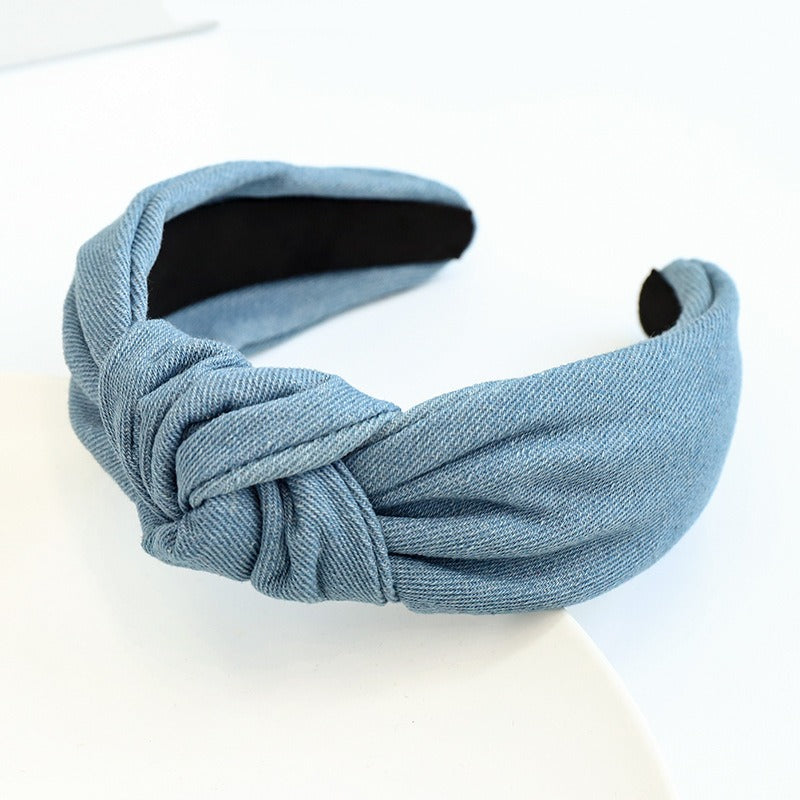 Denim Knot Headband for Effortless Everyday Styling