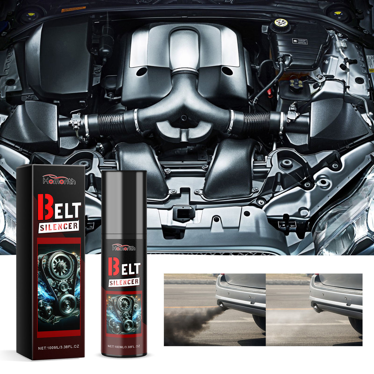 Automotive Belt Silencer Spray for Quieter Engines