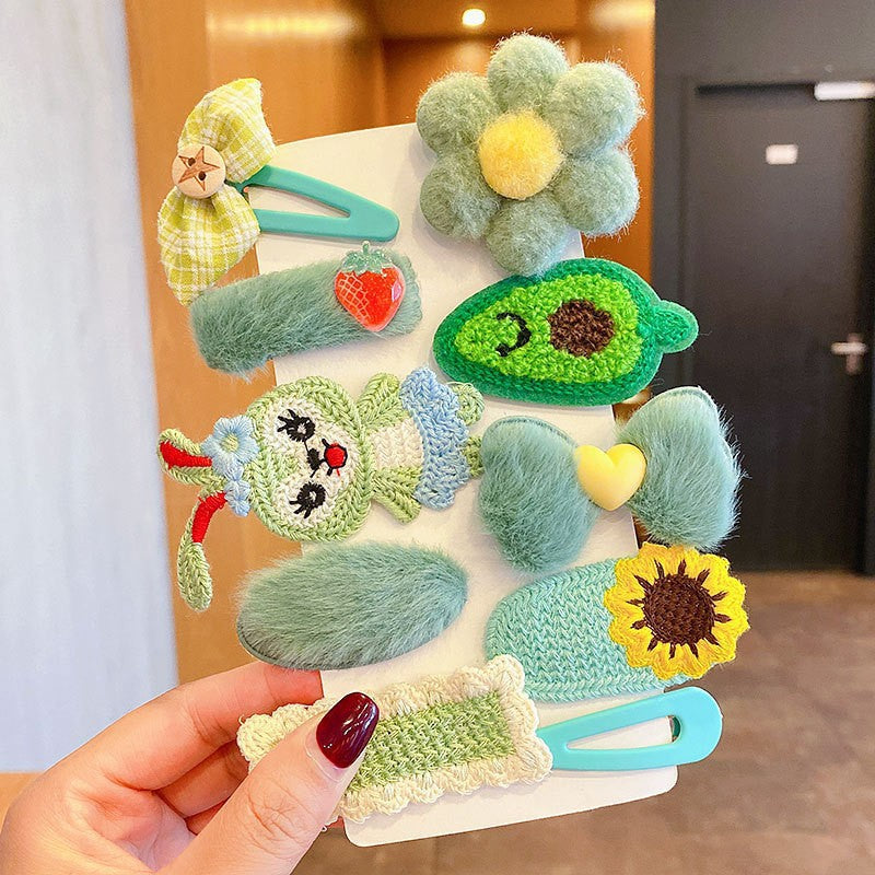 Plush Hair Clips for Kids – Cute Bangs & Side Clips