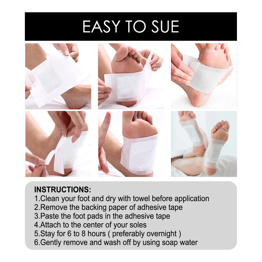 Bamboo Vinegar Foot Pads for Overnight Detox Relief