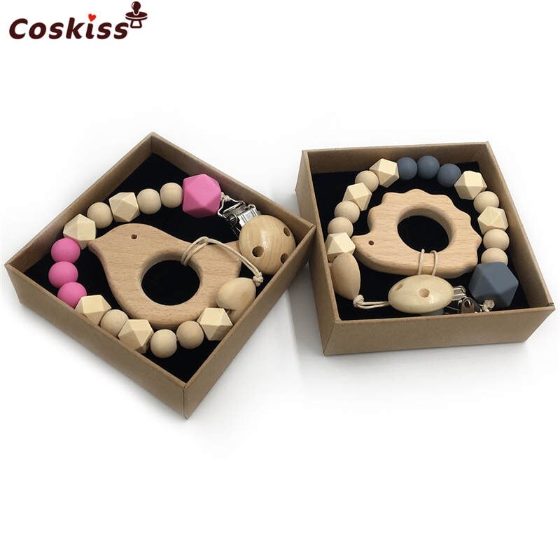 Wooden Baby Teether Set for Easy Little-Hand Grip
