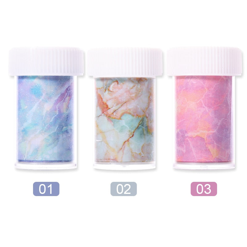 Holographic Nail Foil Transfer Stickers — 24-50 Sparkly