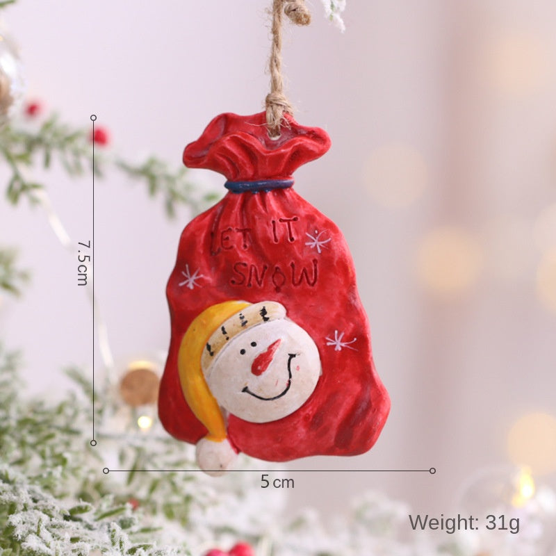 Christmas Tree Ornaments | Hand-Painted Sleigh Decor