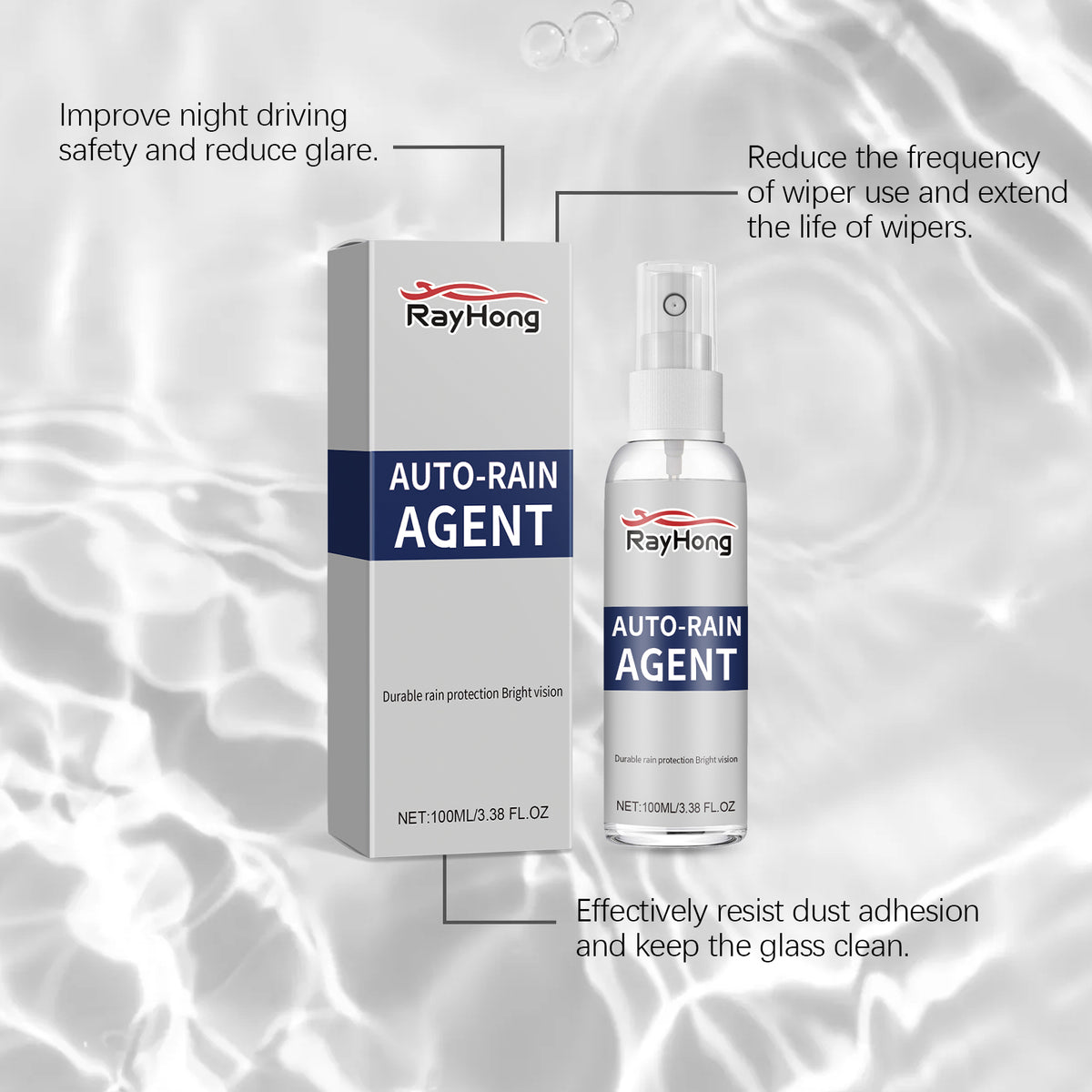 Windshield Rain Repellent Coating Spray for Clearer Views