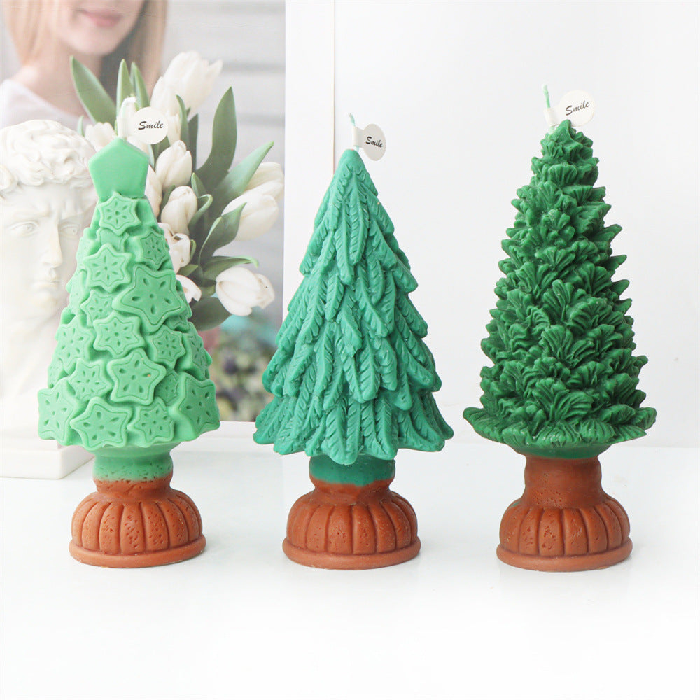 Christmas Candle Mold for 3D Holiday Home Decor Gifts
