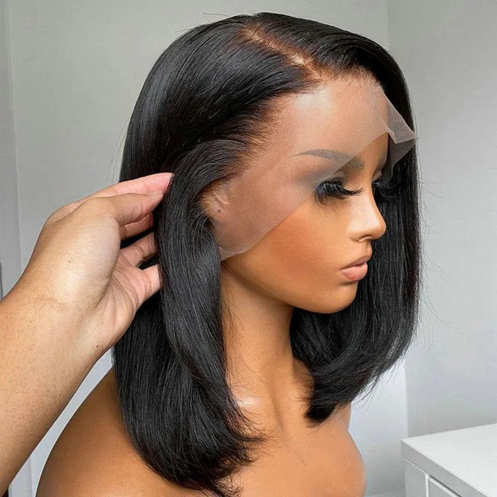 13x4 Lace Front Human Hair Bob Wig With Natural Fit