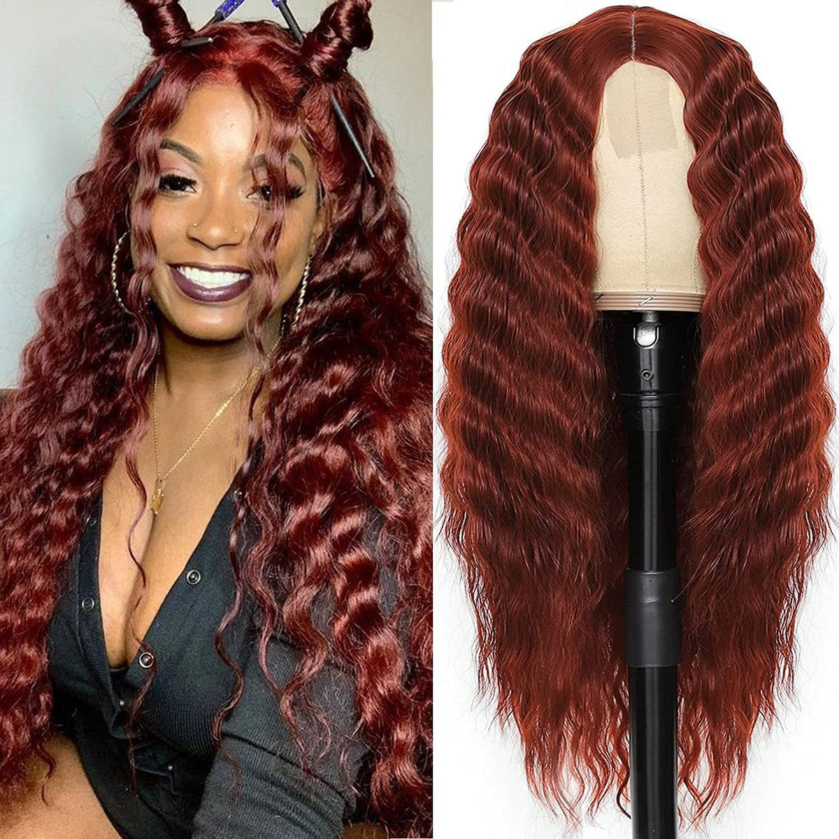 Deep Wave Lace Wig for Long, Voluminous Glamour Looks