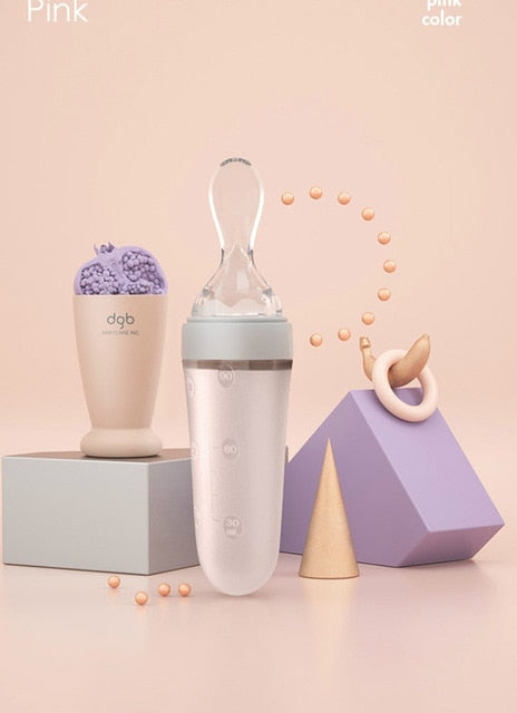 Baby Silicone Feeding Spoon Bottle for Controlled Meals