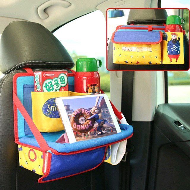Baby Car Seat Back Organizer With Tablet Holder Bag