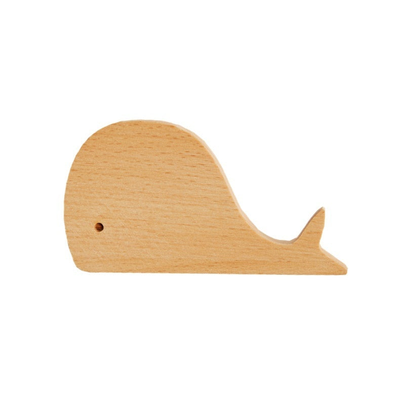 Kids' Wooden Animal Wall Hooks for Playful Storage