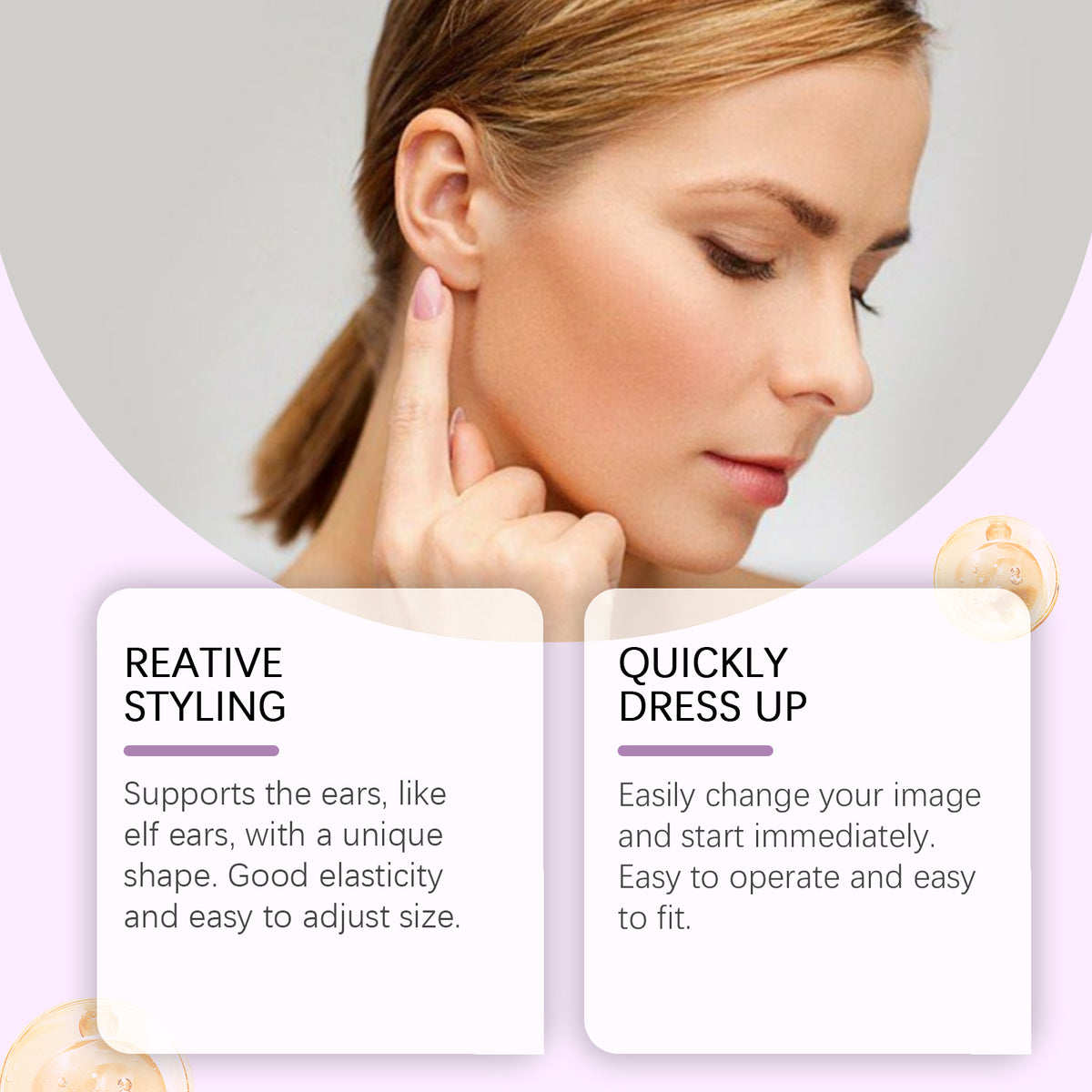 Elf Ear Adhesive Plasters for Quick Cosplay Styling