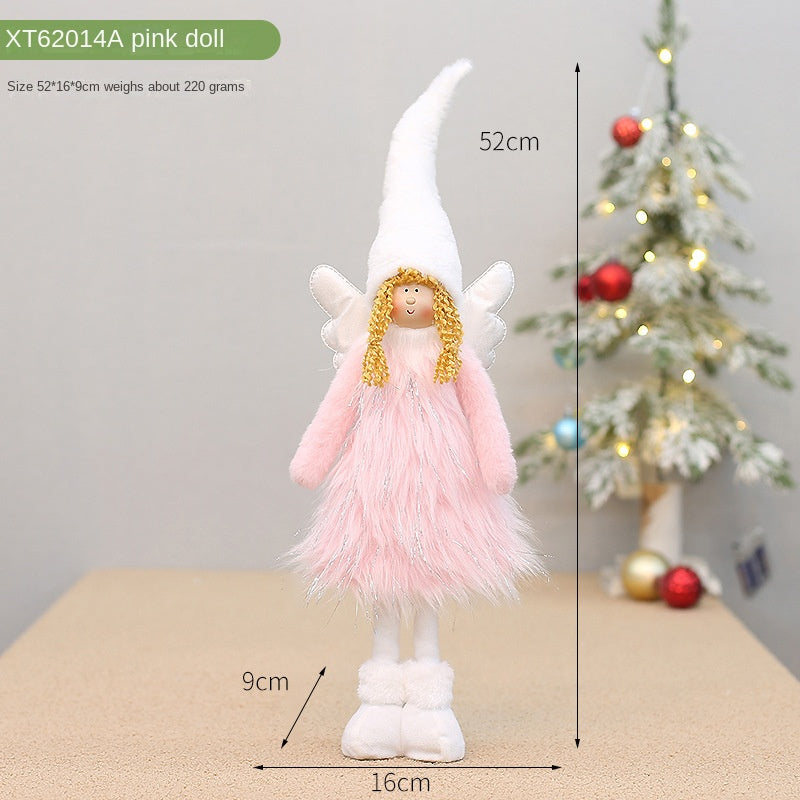 Christmas Angel Wings Doll Ornament for Cozy Holiday Decor