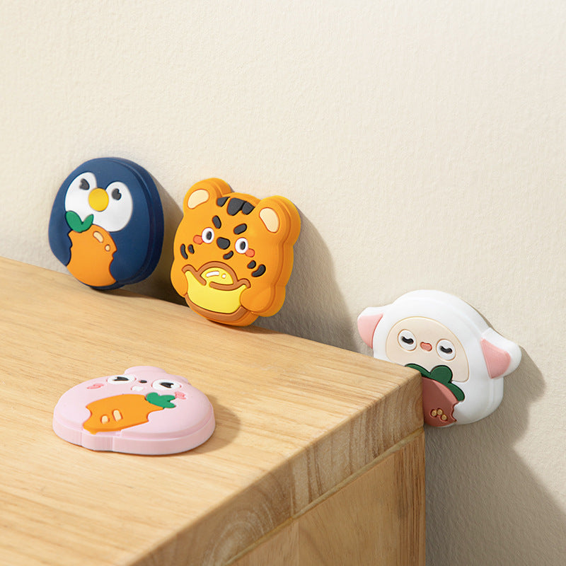 Silicone Door Handle Wall Bumper with Animal Designs