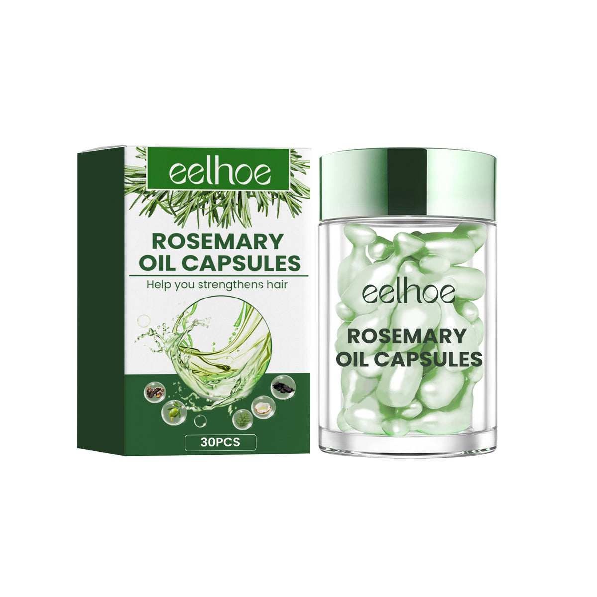 Rosemary Oil Capsules for Stronger, Moisturized Hair