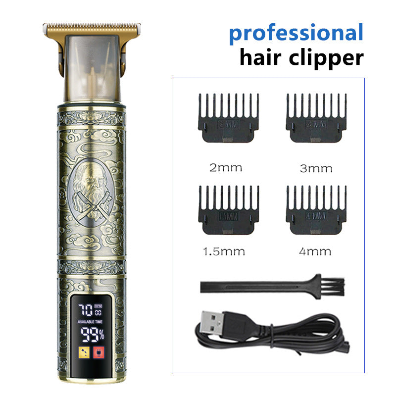 T9 Hair Clipper With LCD Display For Sharp Edges