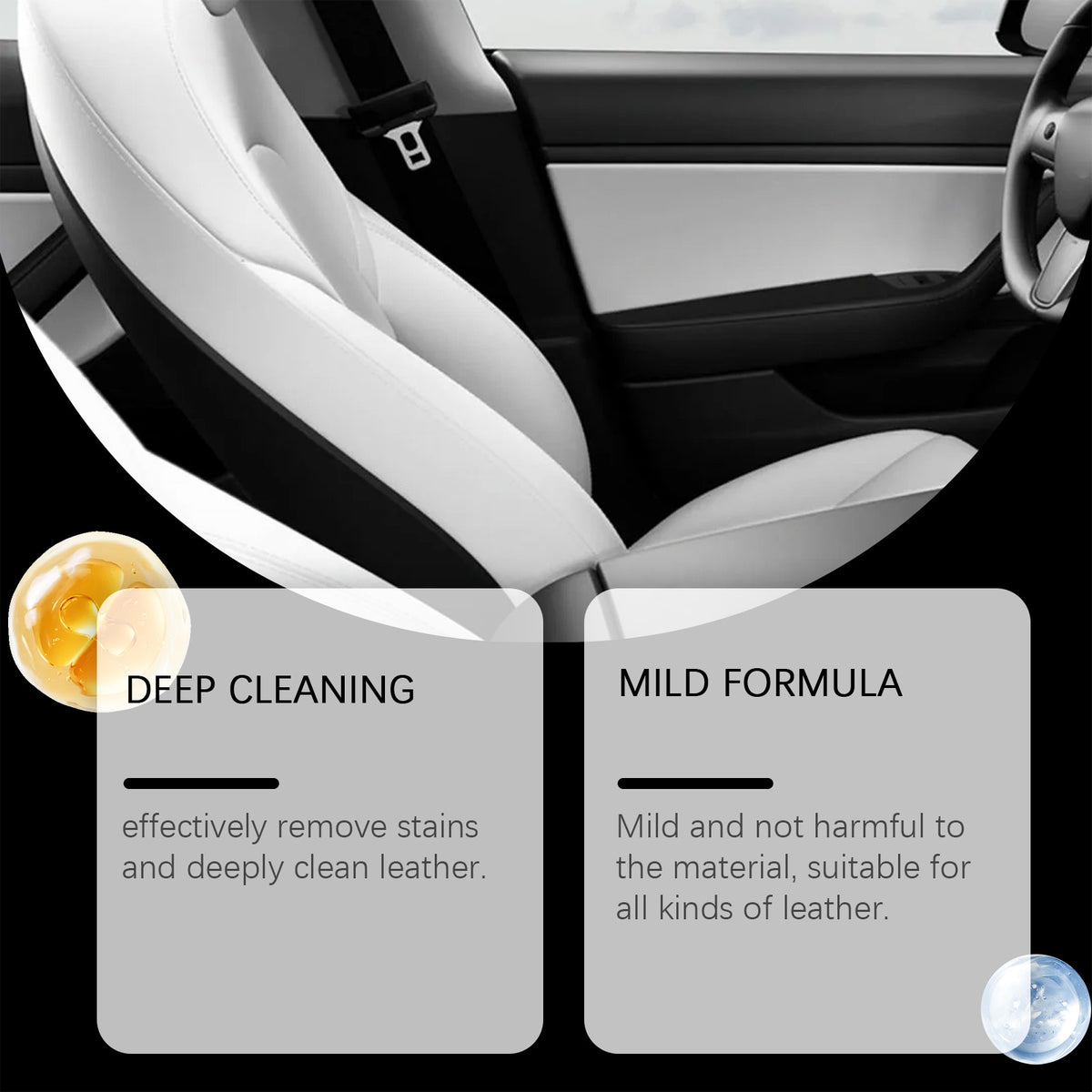 Automotive Leather Cleaner Cream for Deep Seat Care
