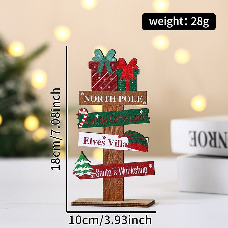 Mini Wooden Christmas Tree Decor for Small Spaces