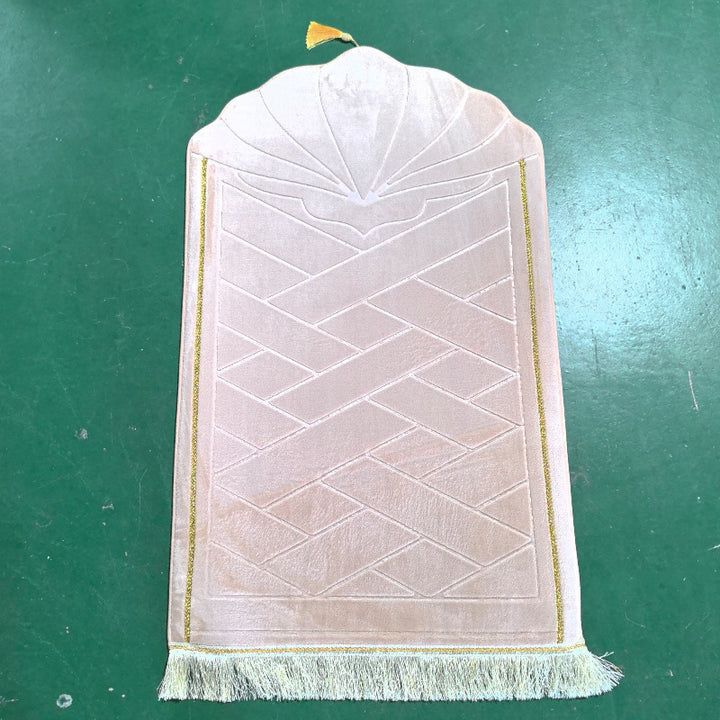 Thick Soft Flannel Prayer Mat with Shell Arch, Portable