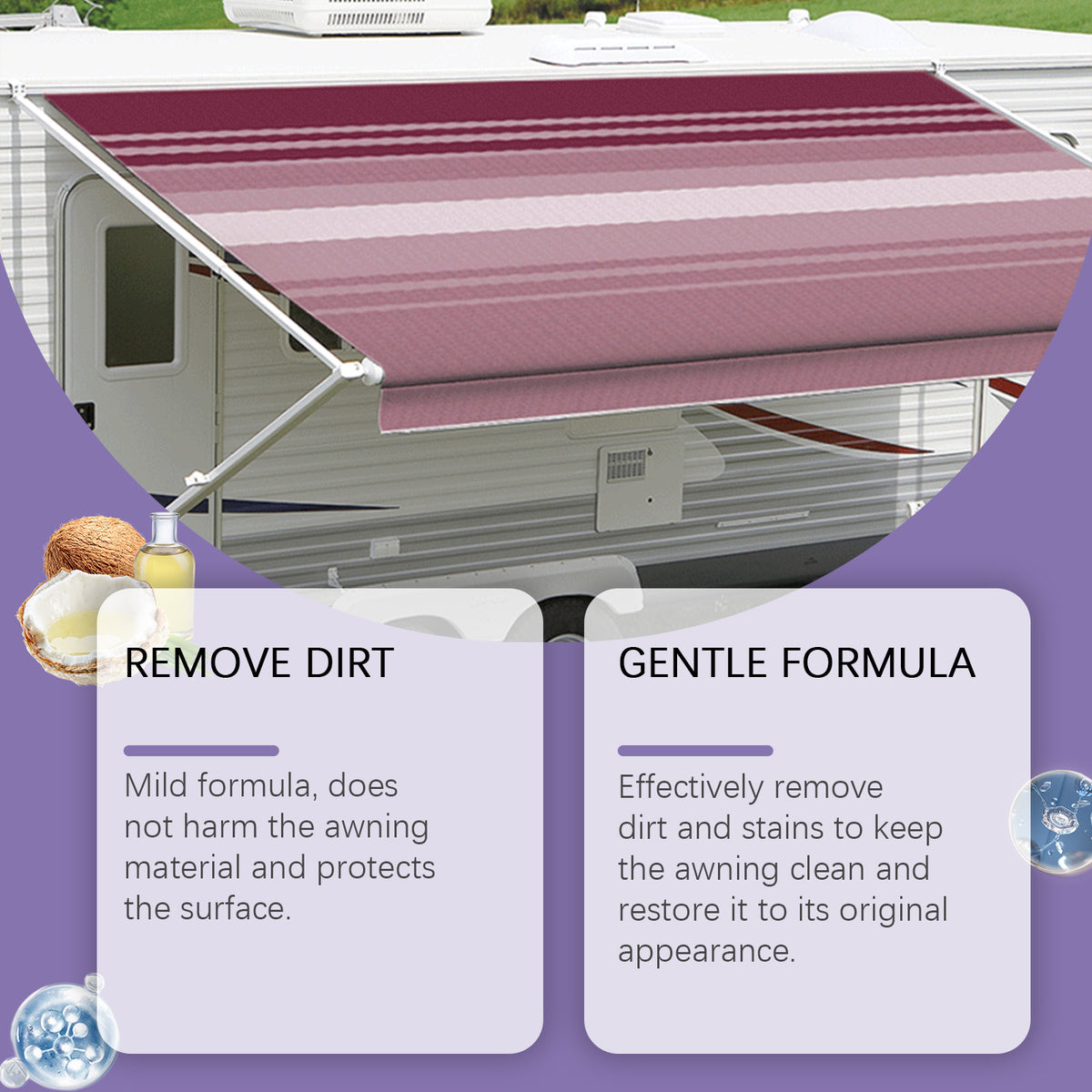 Rayhong RV Awning Cleaner for Stubborn Dirt & Stains
