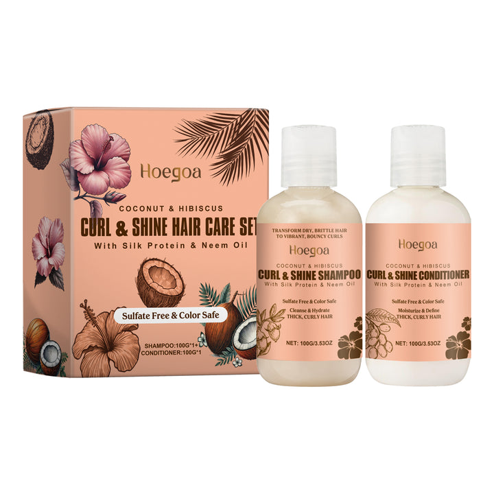 Coconut Curl Care Shampoo Set for Smooth, Shiny Hair