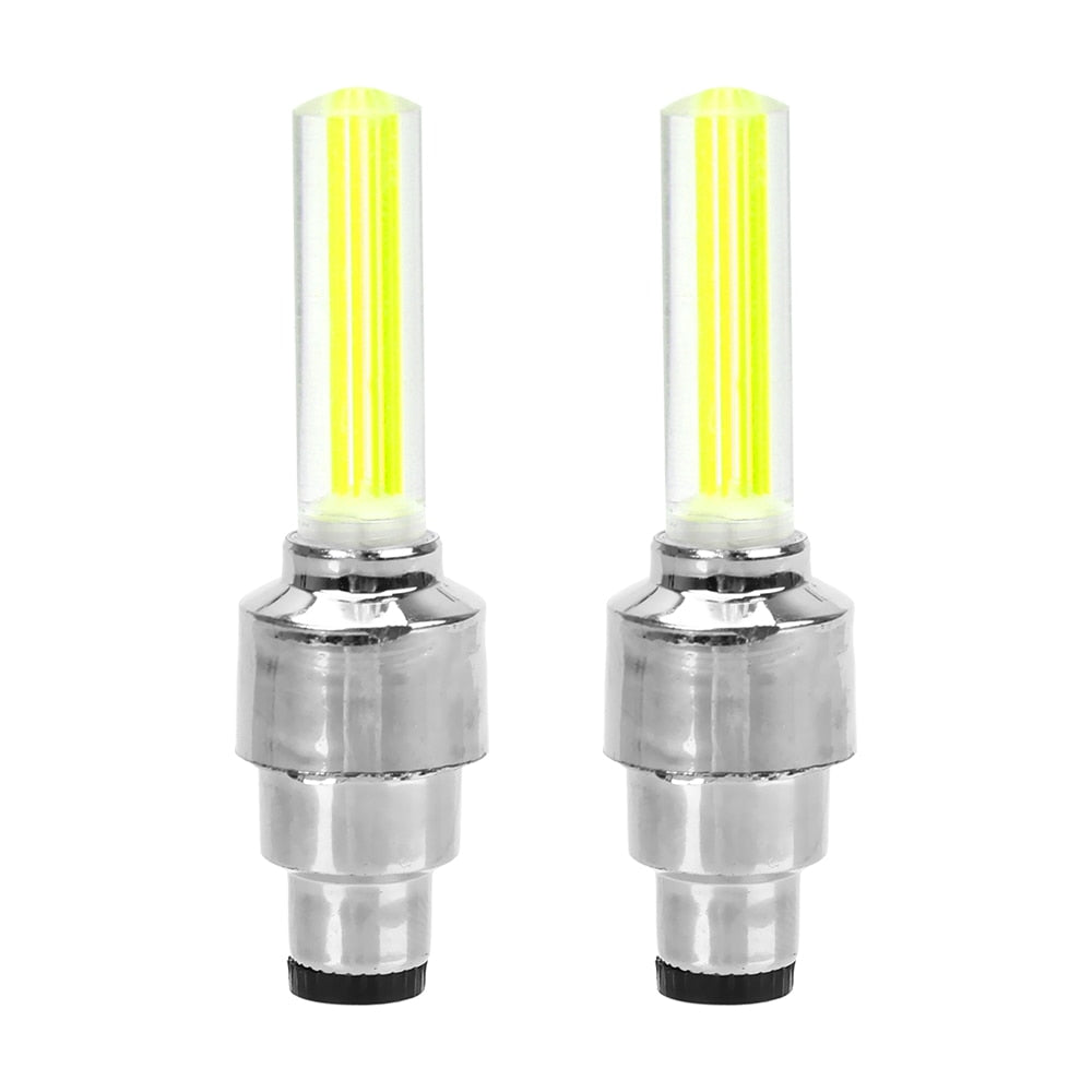 LED Tire Valve Cap Lights — Glowing Wheel Effect