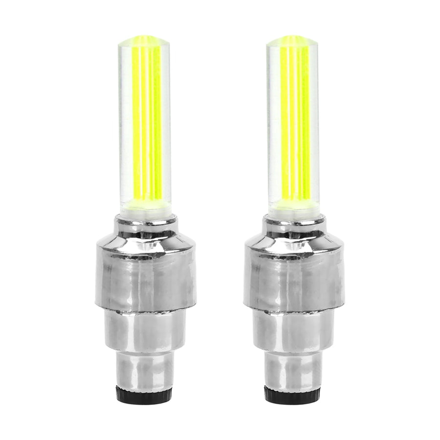 LED Tire Valve Cap Lights — Glowing Wheel Effect