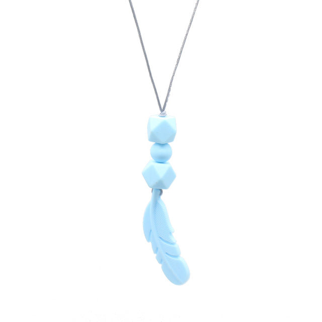 Silicone Teething Necklace for Moms | Soft Chewable