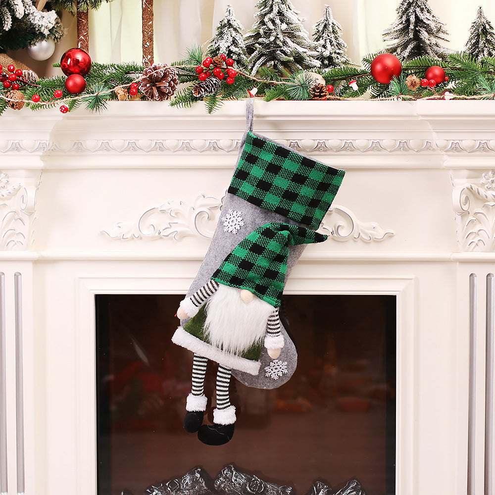 Christmas Gnome Stocking Decor for Festive Mantels