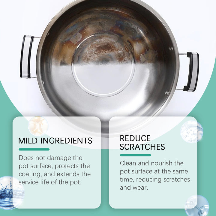 Pan Bottom Cleaner for Burnt Marks, Grease & Scale Buildup