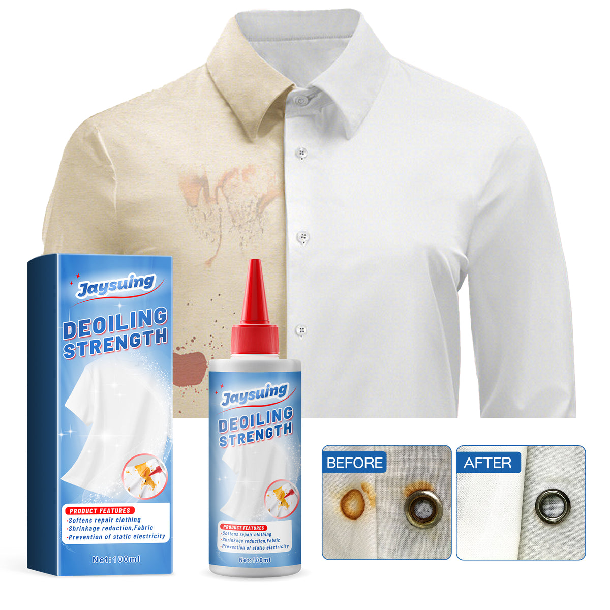 Clothing Stain Remover for Cuffs, Collars & Fabrics