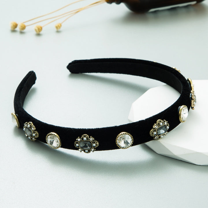 Velvet Jeweled Headband For Instant Regal Evening Style