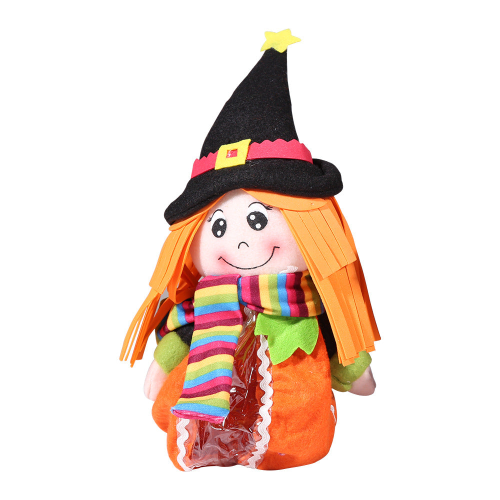 Halloween Witch Plush Candy Holder | Transparent Bag