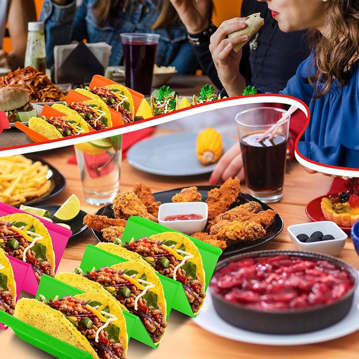 Taco Holders for Parties | Colorful Upright Serving
