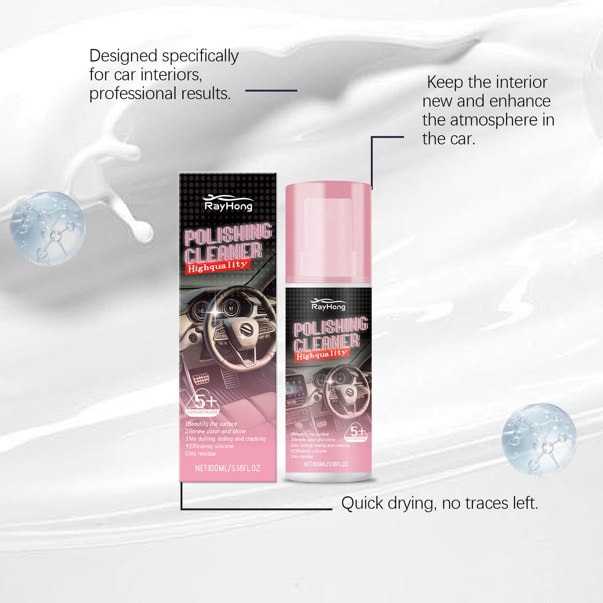 Automotive Interior Cleaner for Leather & Dashboards