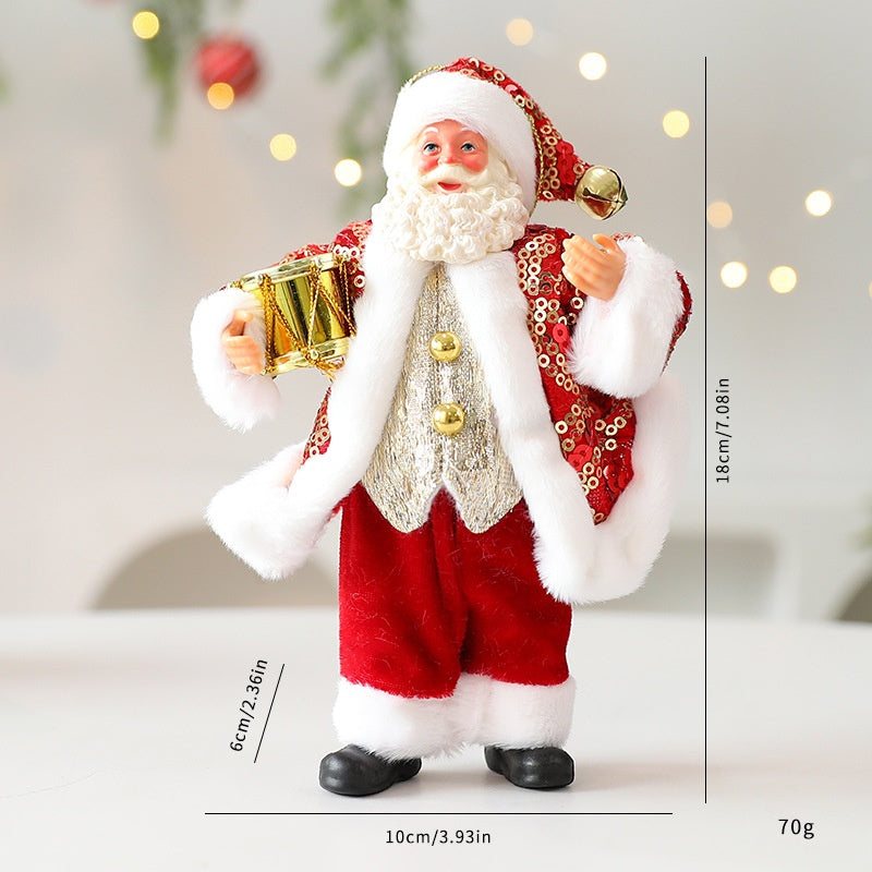 Plush Santa Christmas Ornaments for Festive Displays