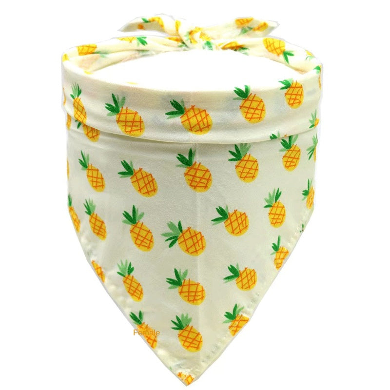 Cotton Pet Bandana Scarf for Playful Summer Style