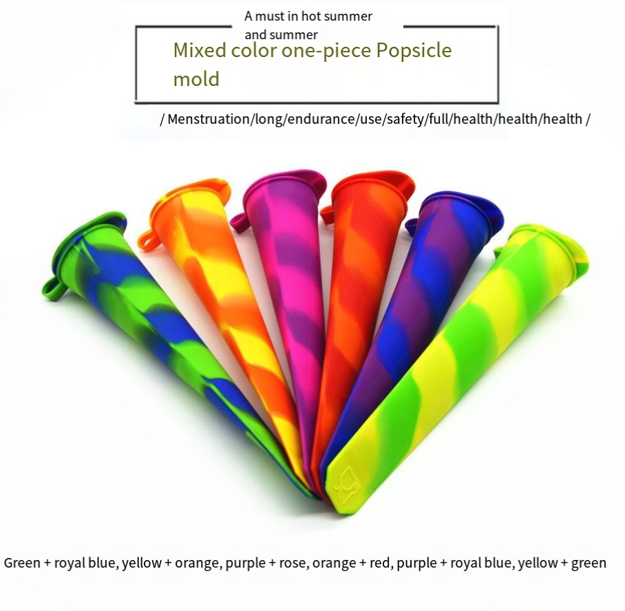 Reusable Silicone Popsicle Molds with Lids, Set of 6
