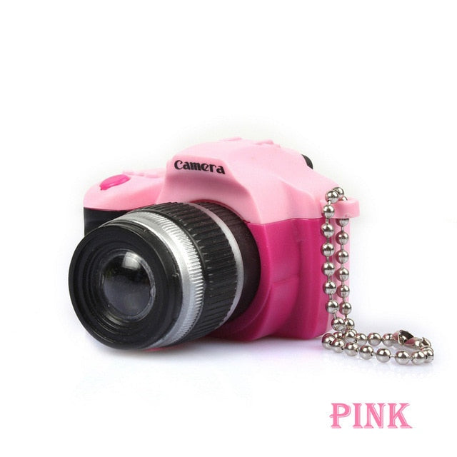 LED Camera Keychain Toy With Flashing Light & Sound