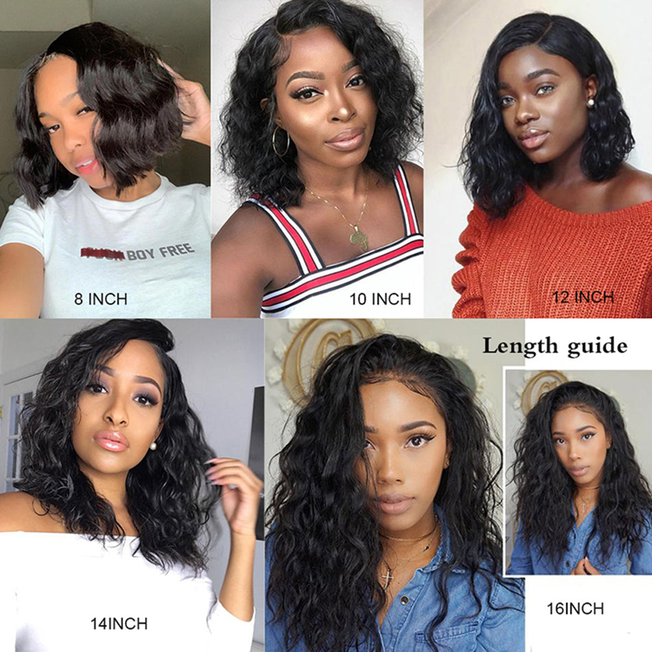 Lace Front Bob Wig With Instant Natural Wavy Style