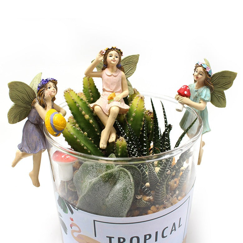 Fairy Garden Resin Figurines for Plants, Pots & Glass