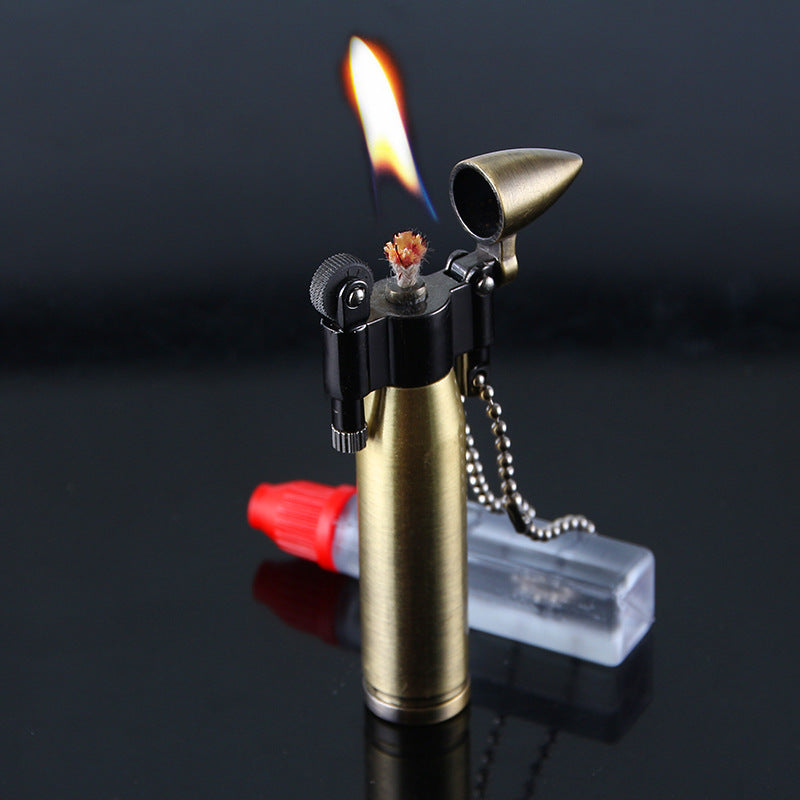 Windproof Metal Bullet Lighter with Hanging Chain Gift