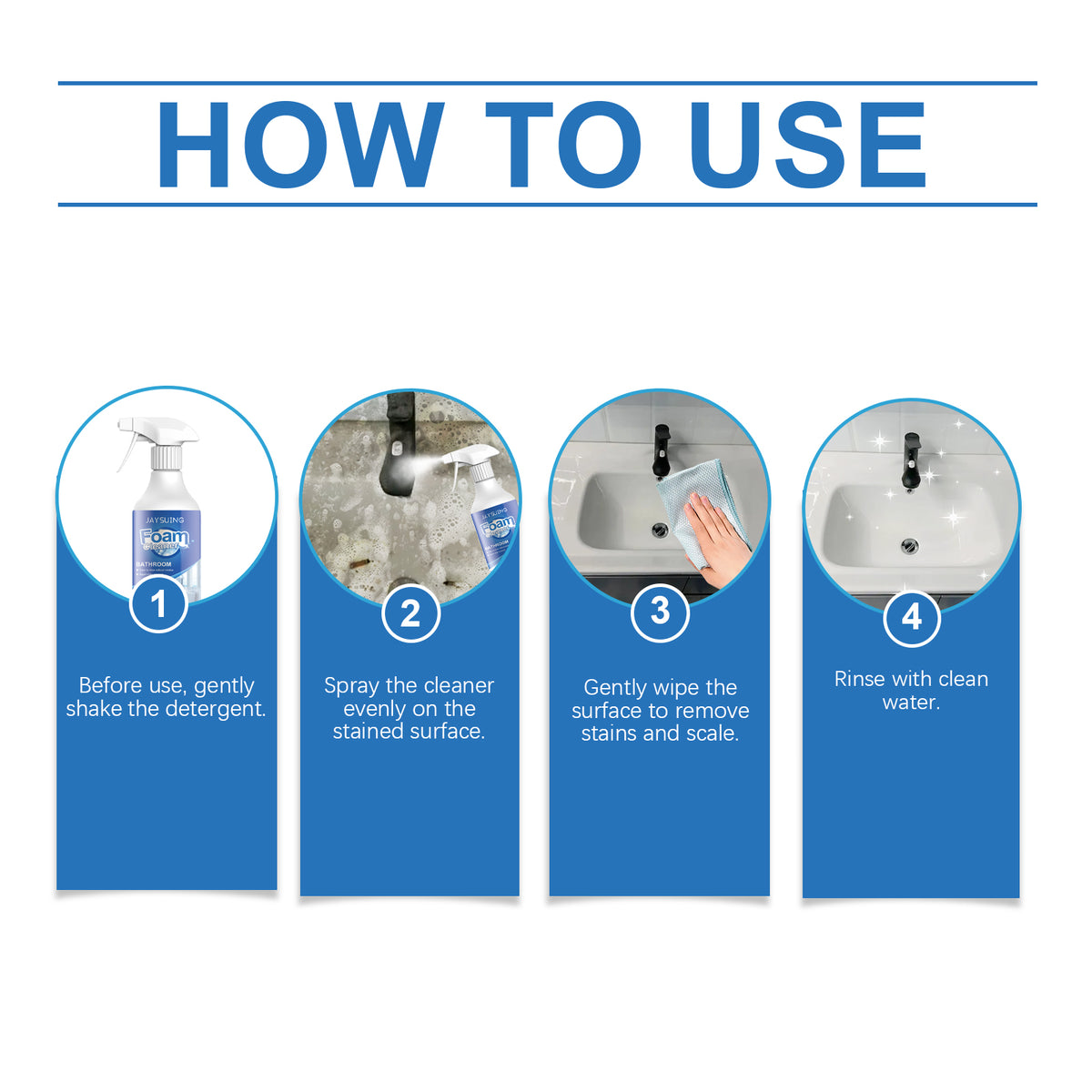 Bathroom Foam Cleaner for Fast Stain Removal