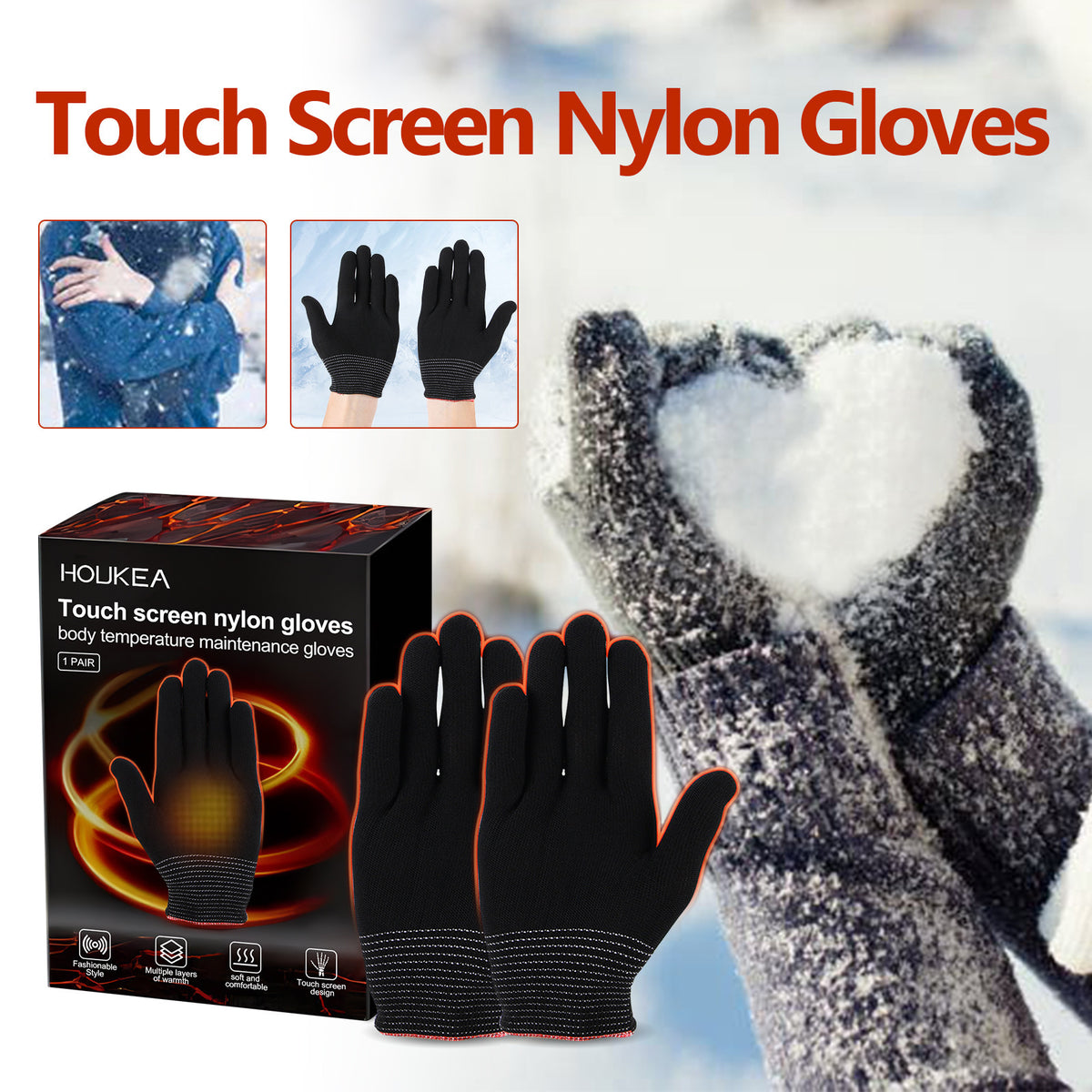 Touchscreen Winter Gloves for Warm Outdoor Comfort