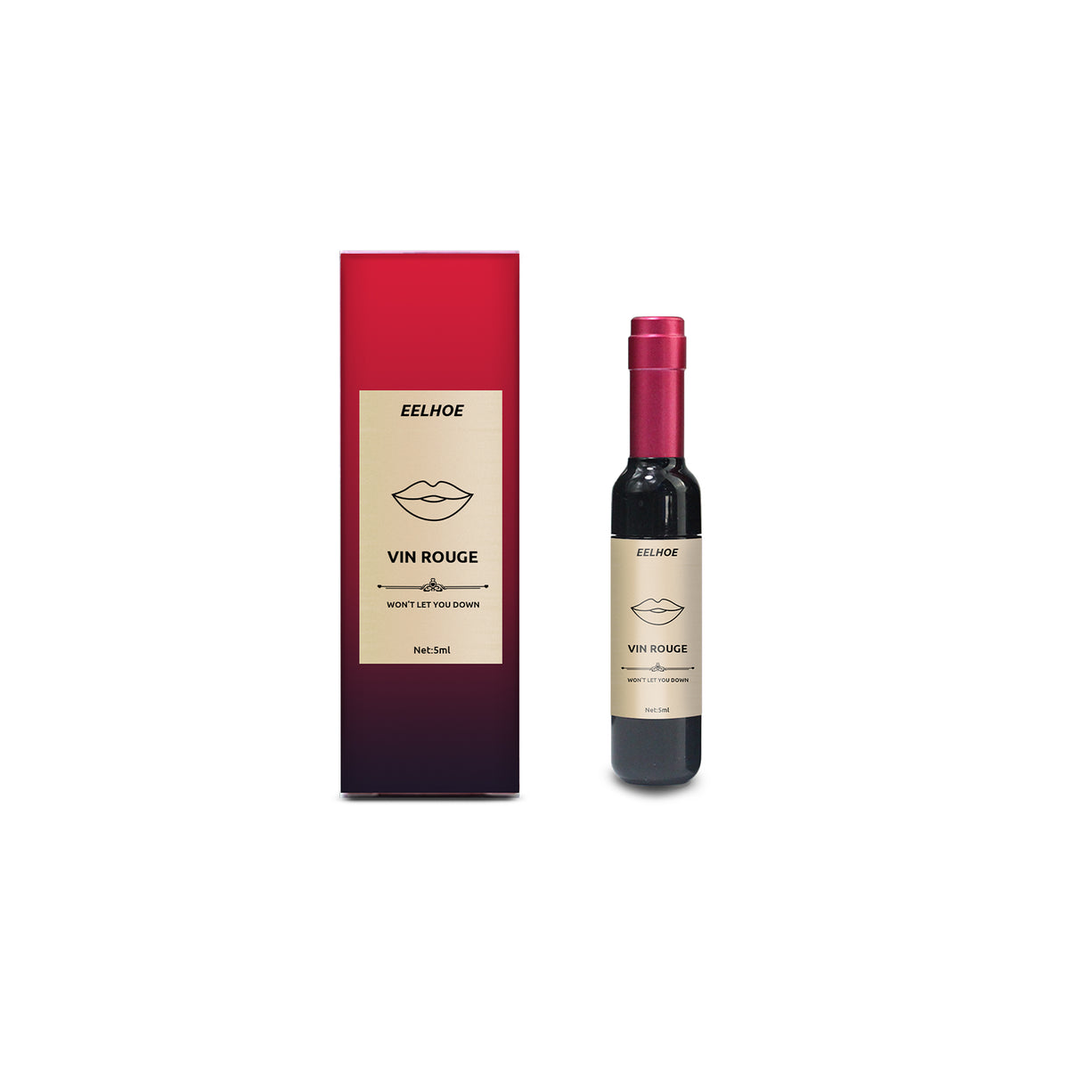 Lip Tint Long-Lasting Wine Red, Non-Stick Cup Color