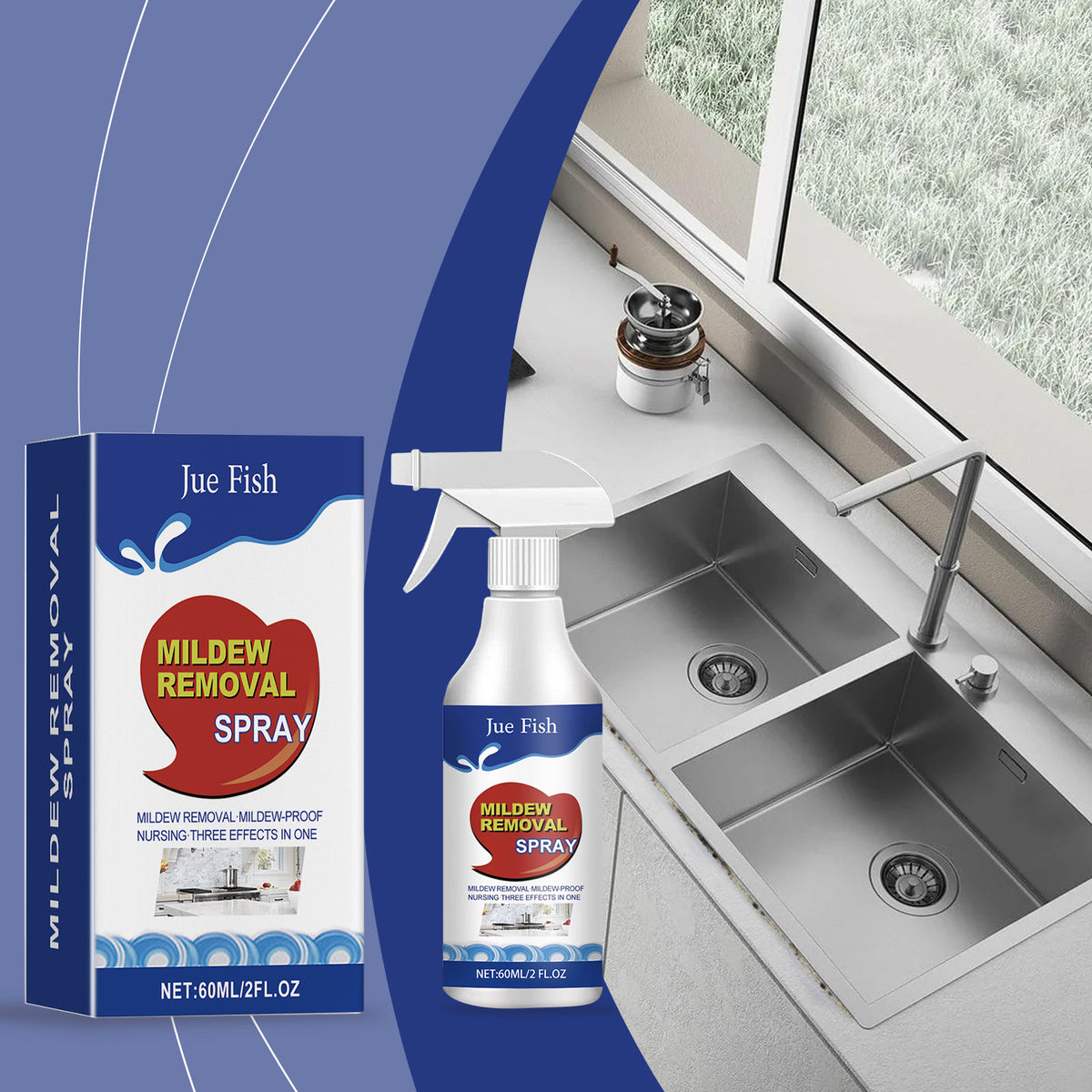 Mildew Remover Spray for Cleaner Tiles, Tubs & Seals