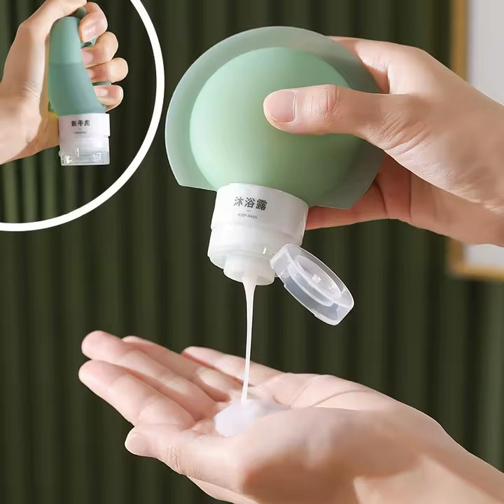 Refillable Silicone Travel Bottle Set for Shampoo & Soap