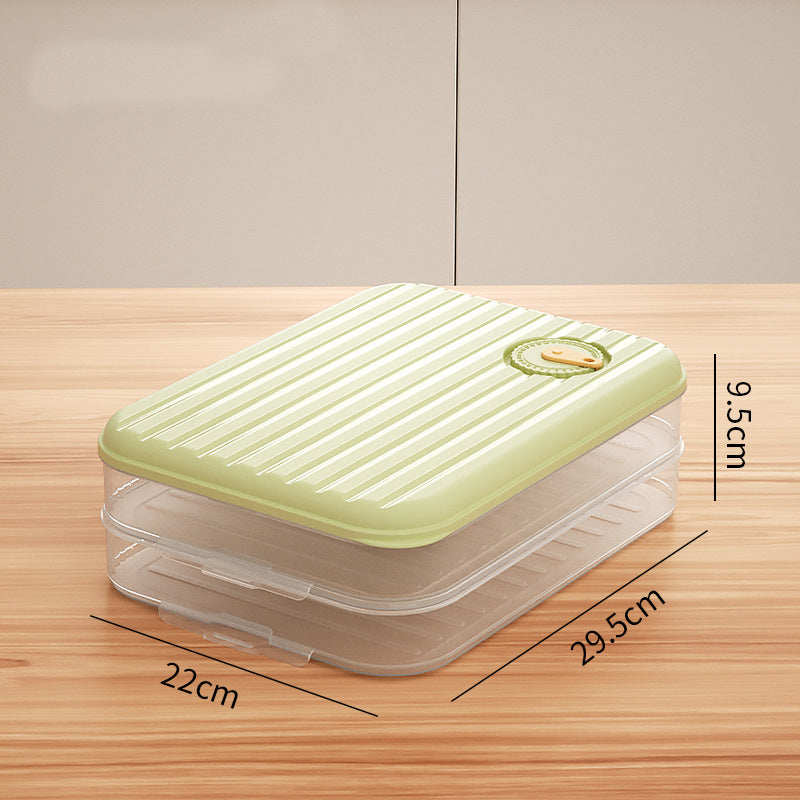 Dumpling Freezer Storage Box with Clear Sealed Lid