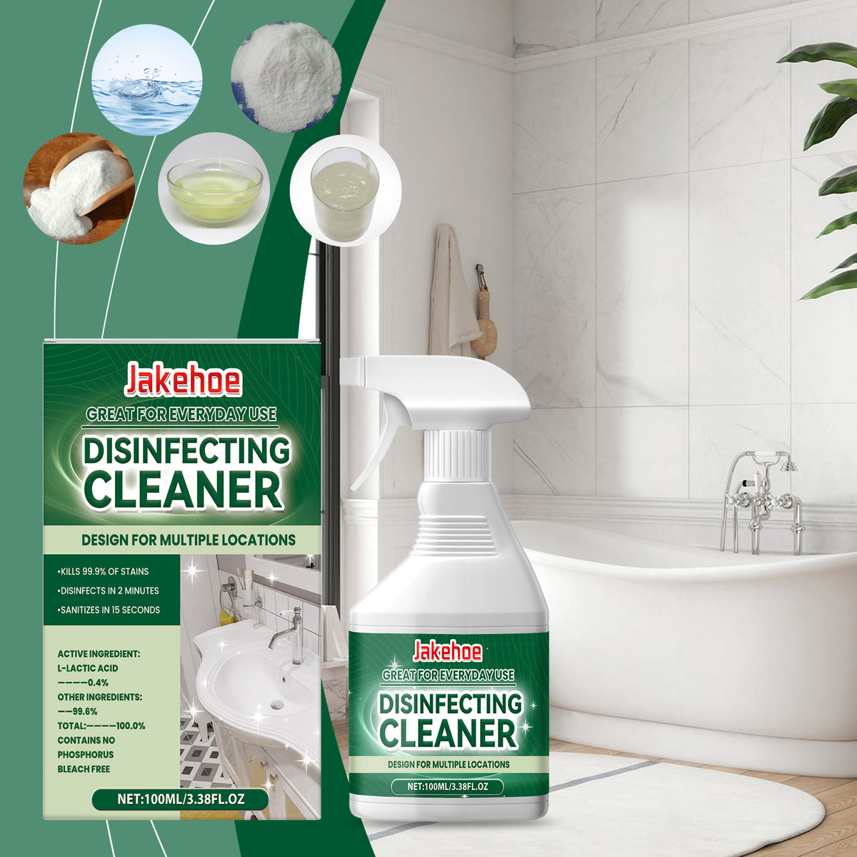 Multi-Surface Disinfecting Cleaner Spray for Daily Use