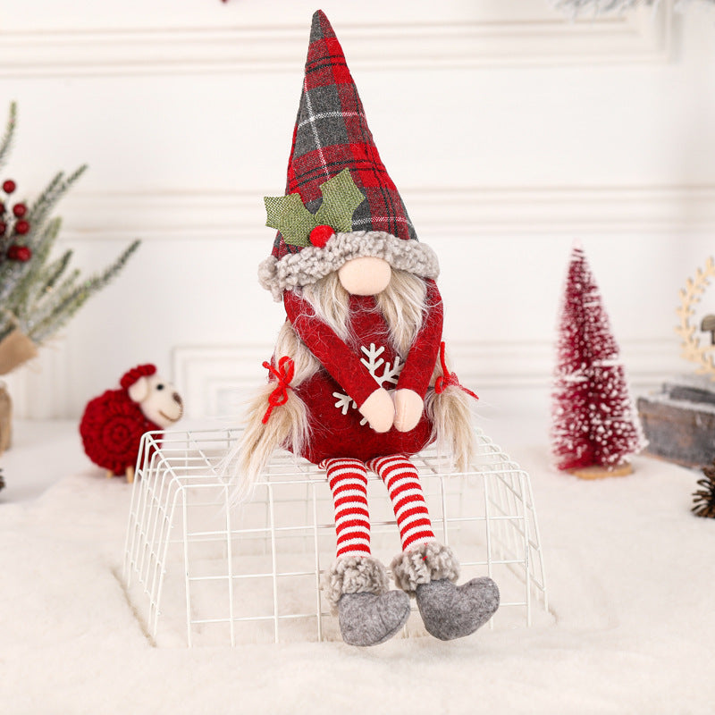 Long-Legged Christmas Elf Dolls Pair for Cozy Decor