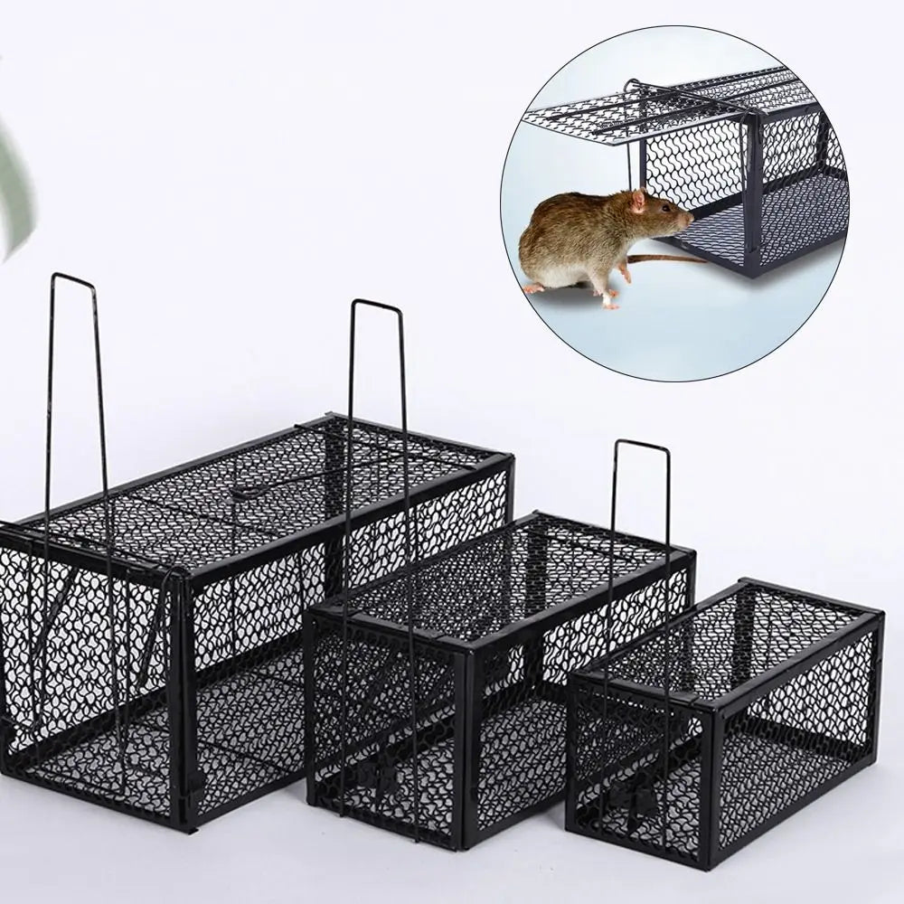 Self-Locking Live Mouse Trap Cage: Catch Mice & Rats